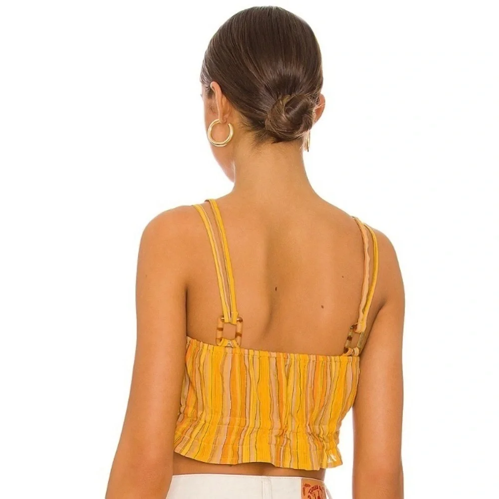 πΉHP!!πΉNWT House of Harlow 1960 Boho Chic Striped Drawstring Crop Top Size M π· - Picture 3 of 4